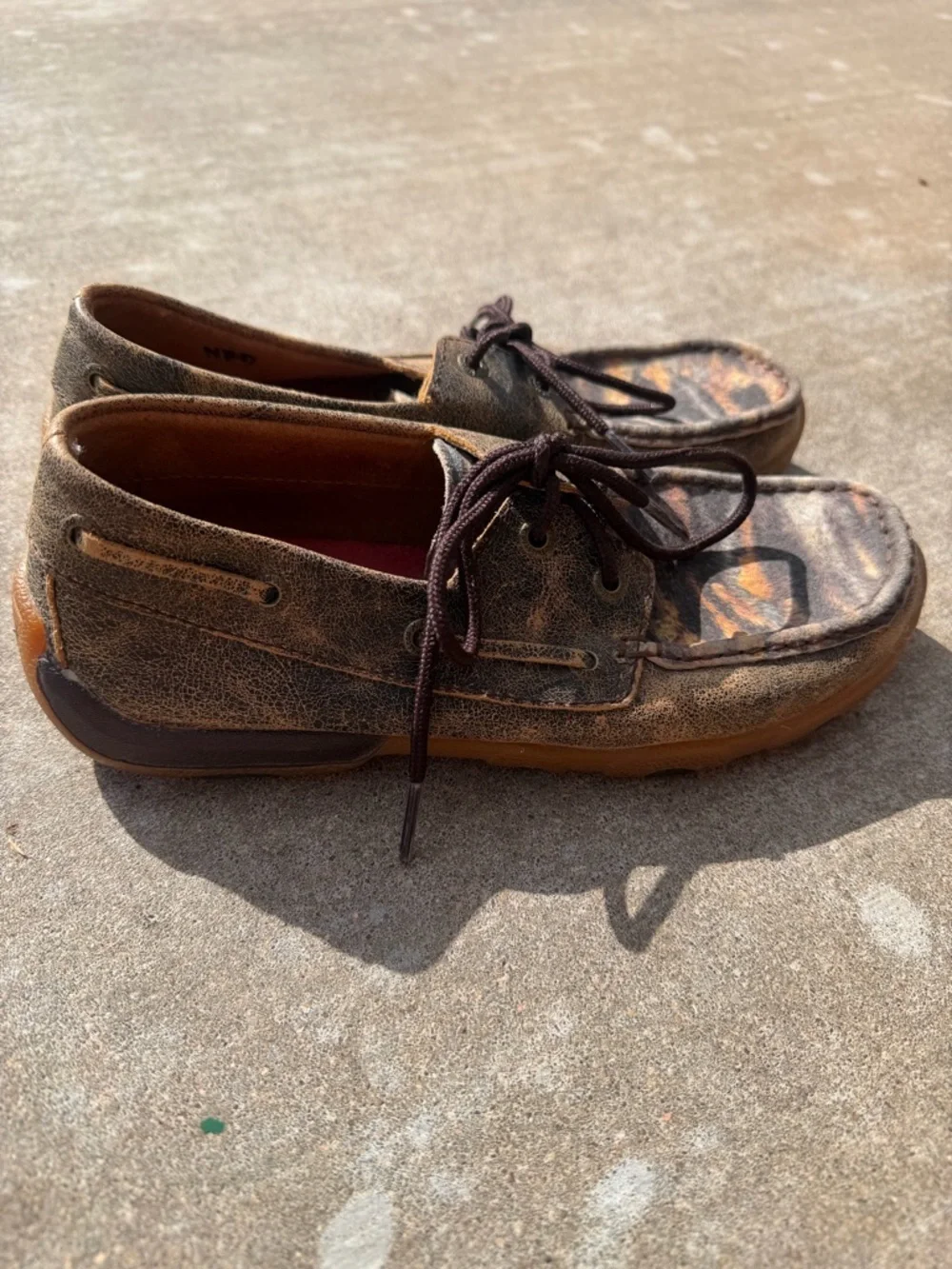 Twisted X Mens 6.5 Leather Chukka Moccasins Brown Leather Shoes WDM0023